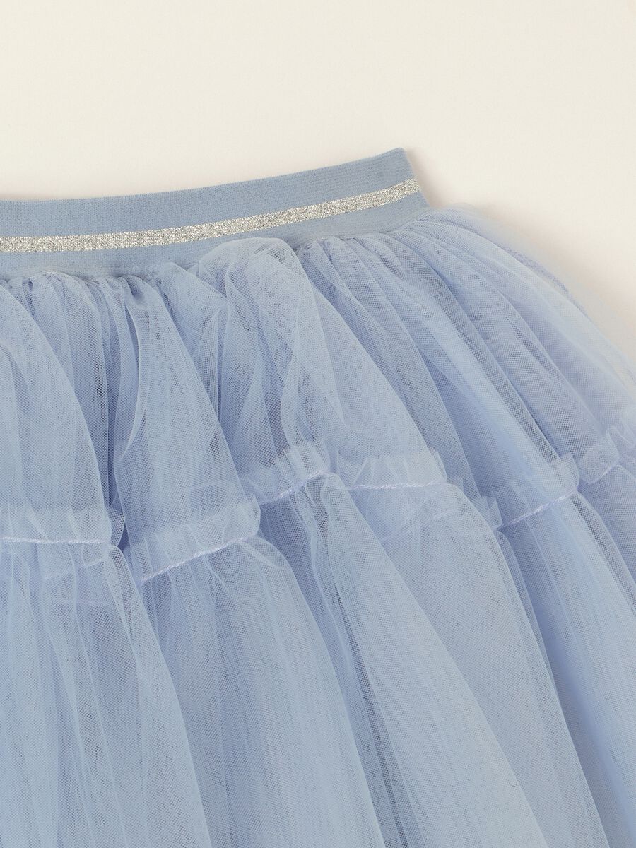 Blue tulle skirt for baby girl_1