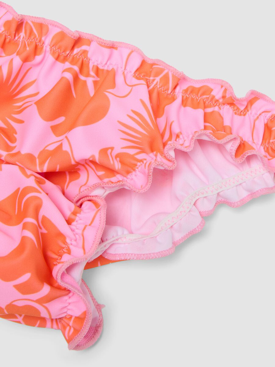 Girls&rsquo; pink stretch floral bikini_3