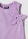 Purple fitted stretch cotton vest top with appliqu&eacute; flower for girls_2