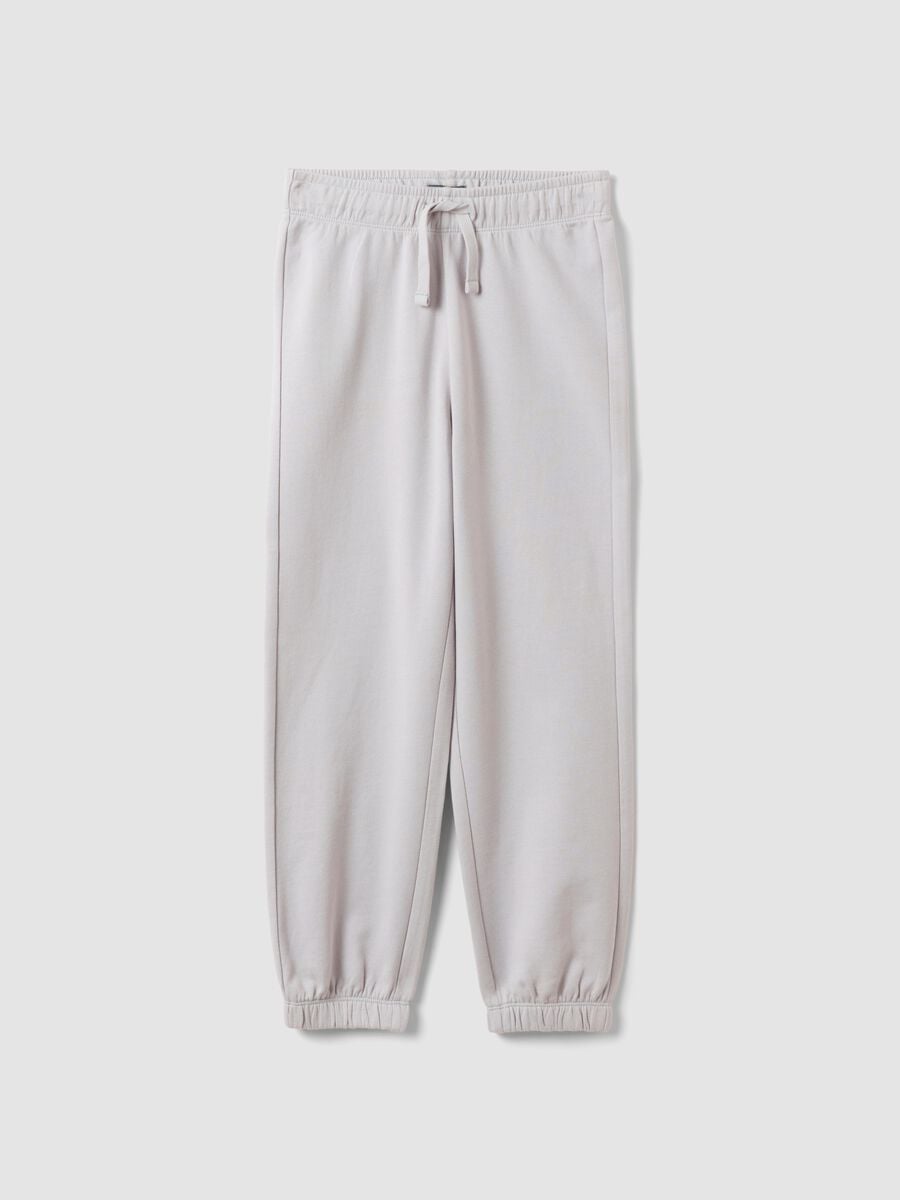 Grey pure organic cotton jogger trousers for boys, relaxed fit_3