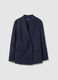 Blue Stretch Cotton Blazer Regular Fit_5