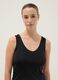 Black tank top deep V regular fit_1