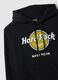Black pure cotton regular fit hoodie with Hard Rock Cafe logo_5