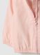 Pink waterproof regular fit jacket with hood for baby girl_3