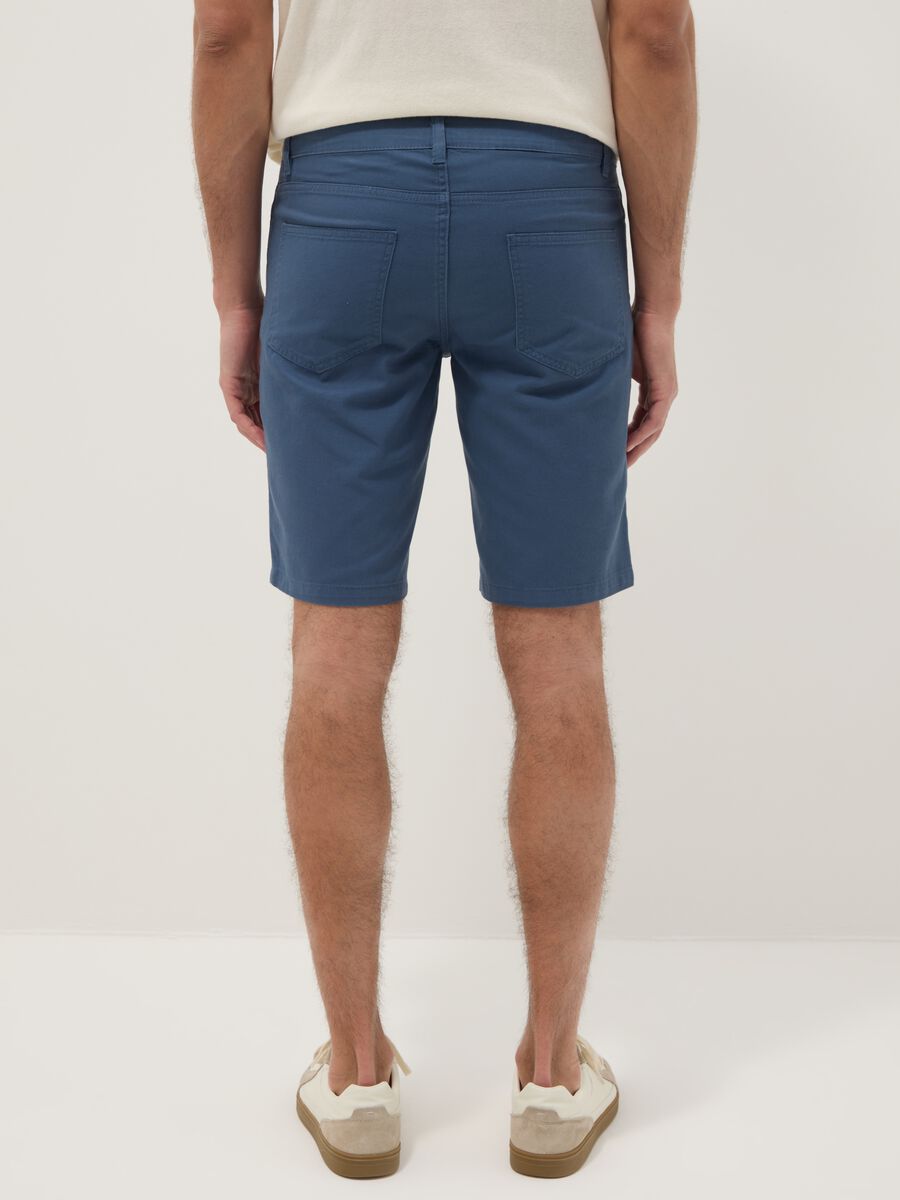 Shorts blu in puro cotone regular fit_2