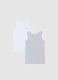 Bipack multicolour vest tops for boys in pure cotton regular fit_1