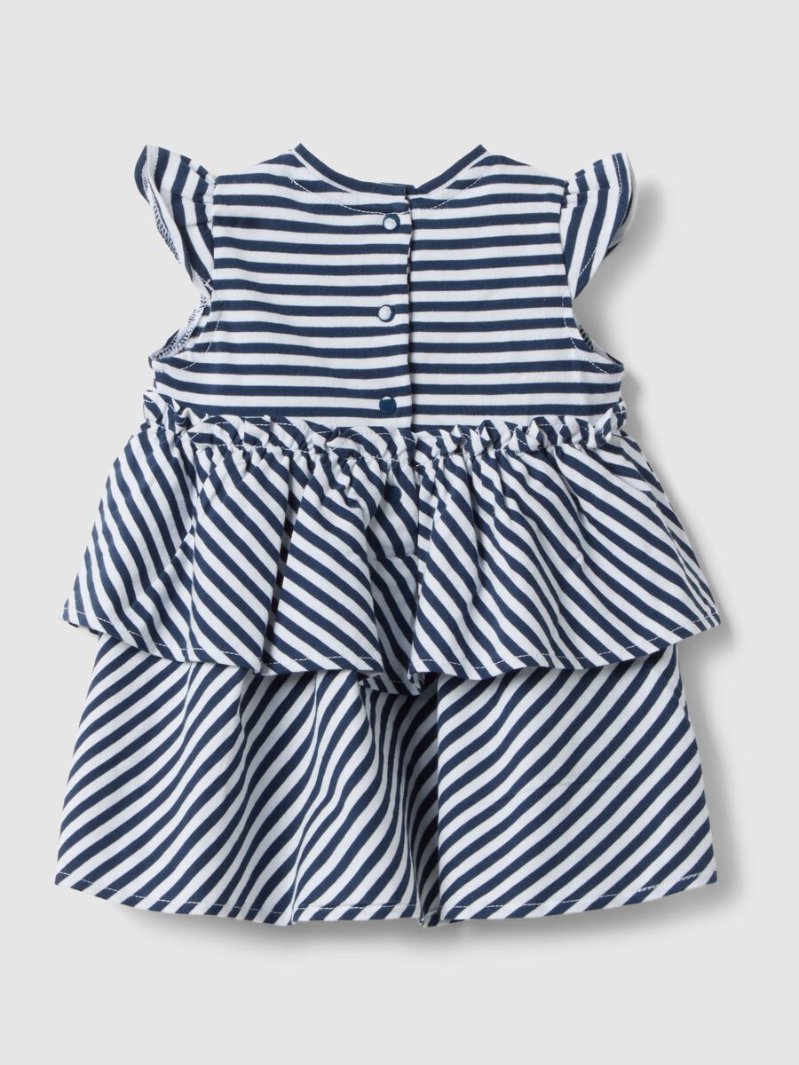 Girls&rsquo; pure cotton stripy baby romper regular fit_1