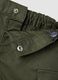 Green pure cotton cargo shorts for boys, regular fit_2