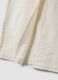 White pure cotton long skirt regular fit with elastic waistband_6