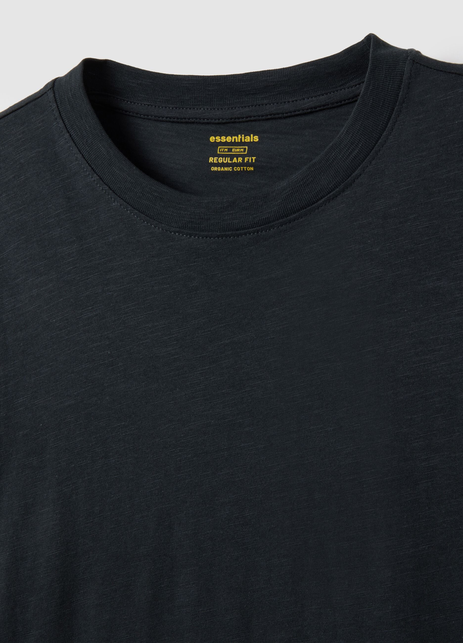Grey Pure Cotton Regular Fit T-shirt