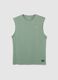 Men&rsquo;s green vest top in 100% cotton with regular fit_4