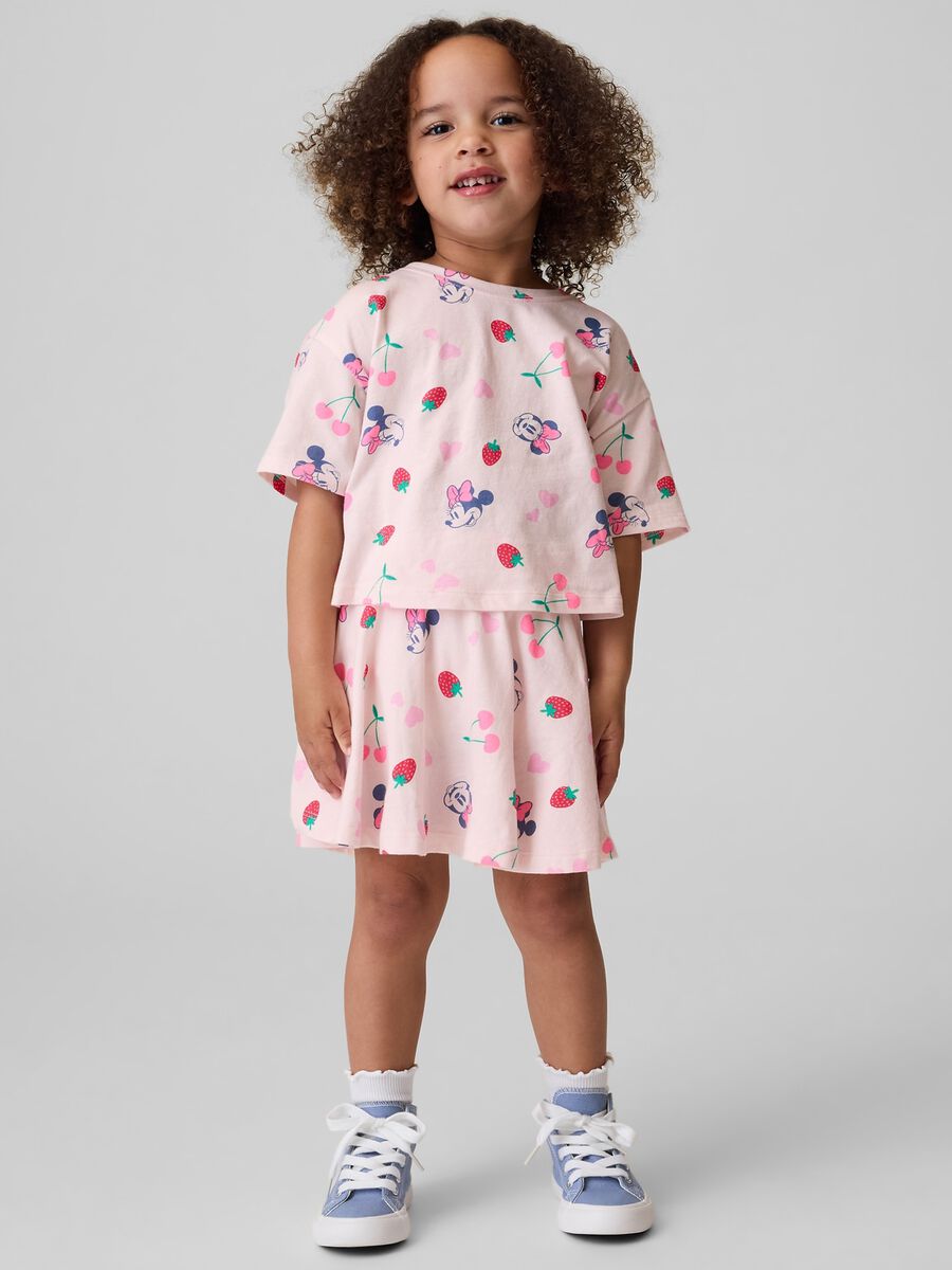 Pure cotton T-shirt and skirt set_0