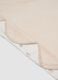 Beige printed organic cotton blend baby blanket_2