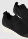 Black regular fit sneakers with sturdy white sole_2