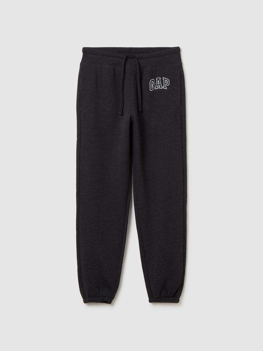 Cotton joggers with logo embroidery_2