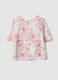 Pink pure cotton top with floral print_4
