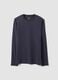 Grey long-sleeve crew-neck T-shirt in pure organic cotton_0