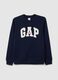 Round-neck sweatshirt with logo patch and embroidery_1