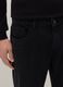 Black cotton blend trousers in regular fit_3