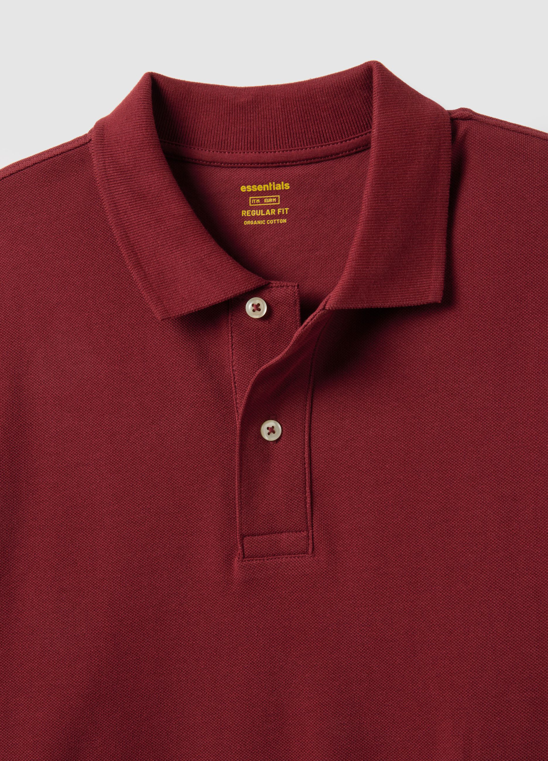 Red pure cotton polo shirt regular fit