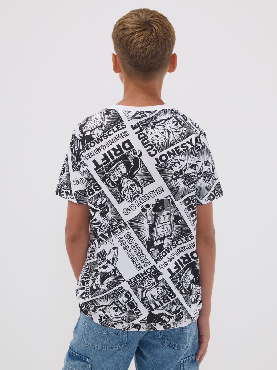 Multicolour pure cotton kids' regular fit T-shirt with prints_2