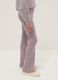 Purple regular fit stretch cotton leggings for girls_2