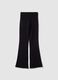 Girls' Black Stretch Cotton Flare Fit Leggings_4