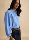 Multicolour striped pure cotton shirt with regular fit and Mandarin collar_0