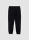 Black cotton-blend joggers, regular fit_0
