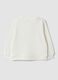 White pure cotton sweatshirt with bow print for baby girl_1