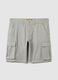 Men's grey pure cotton regular fit shorts_4