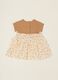 Multicoloured stretch cotton dress with print for baby girls_2
