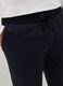 Regular fit blue cotton blend jogger trousers_3