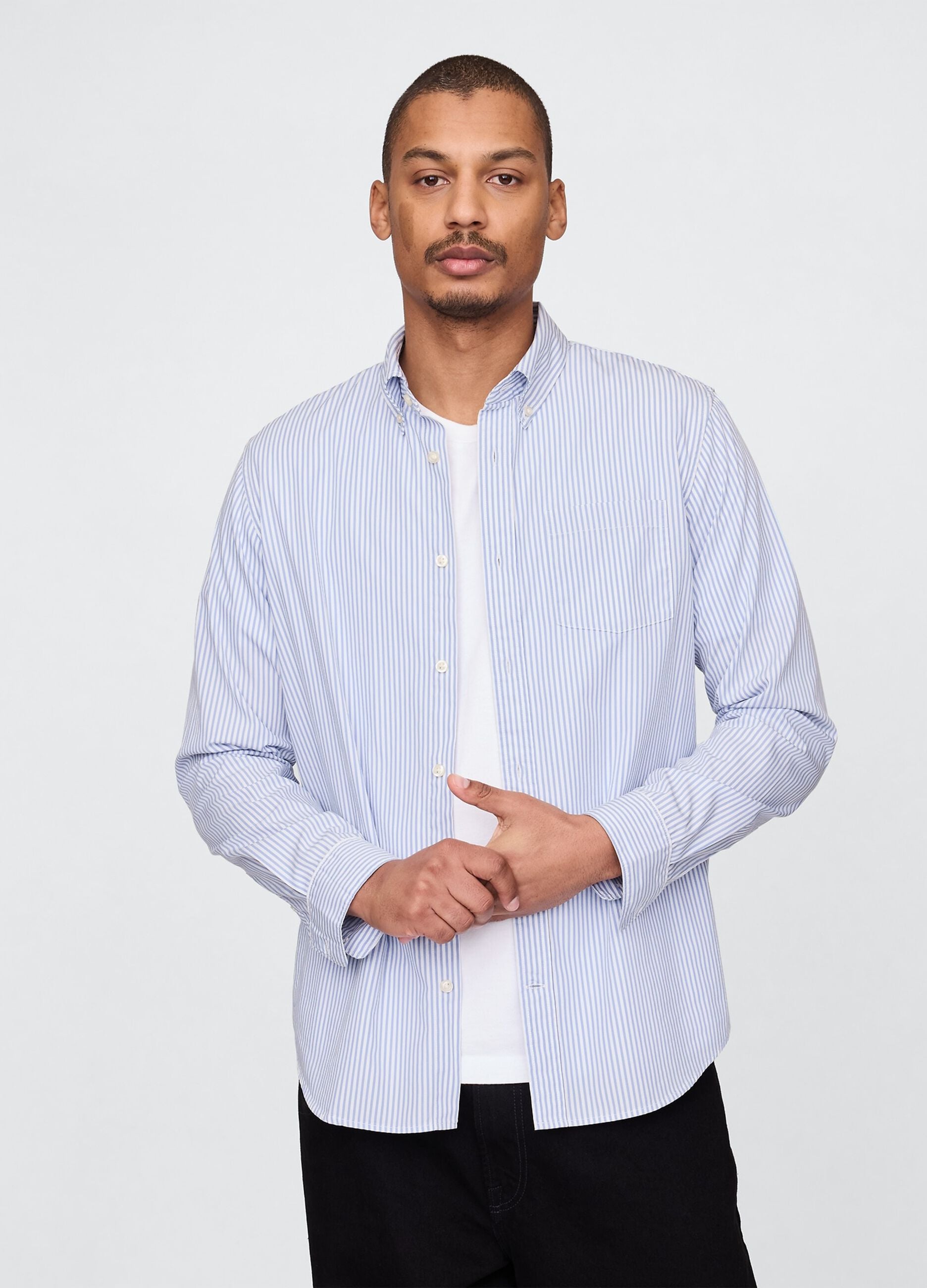 Blue Striped Cotton Shirt