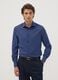 Blue slim-fit stretch cotton poplin shirt_0