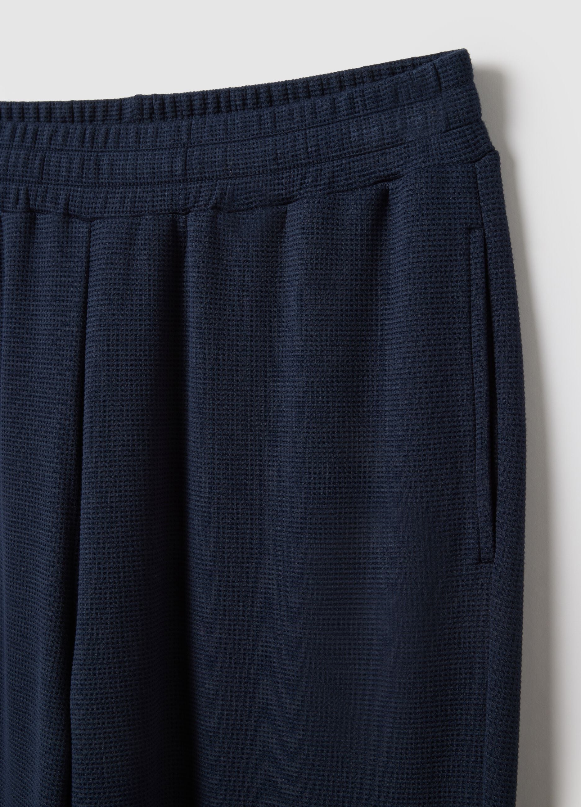 Blue viscose blend pyjama trousers regular fit