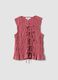 Pink pure cotton regular-fit blouse with bow fastenings_4