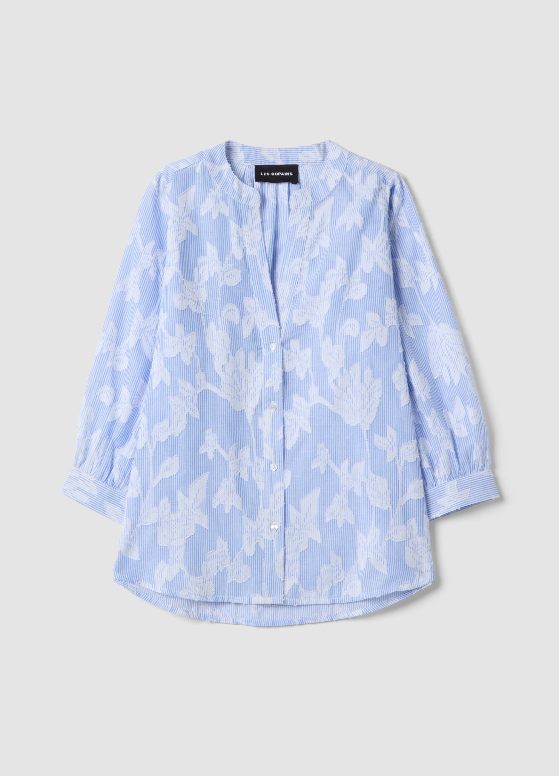 Multicolour pure cotton regular fit shirt with floral design