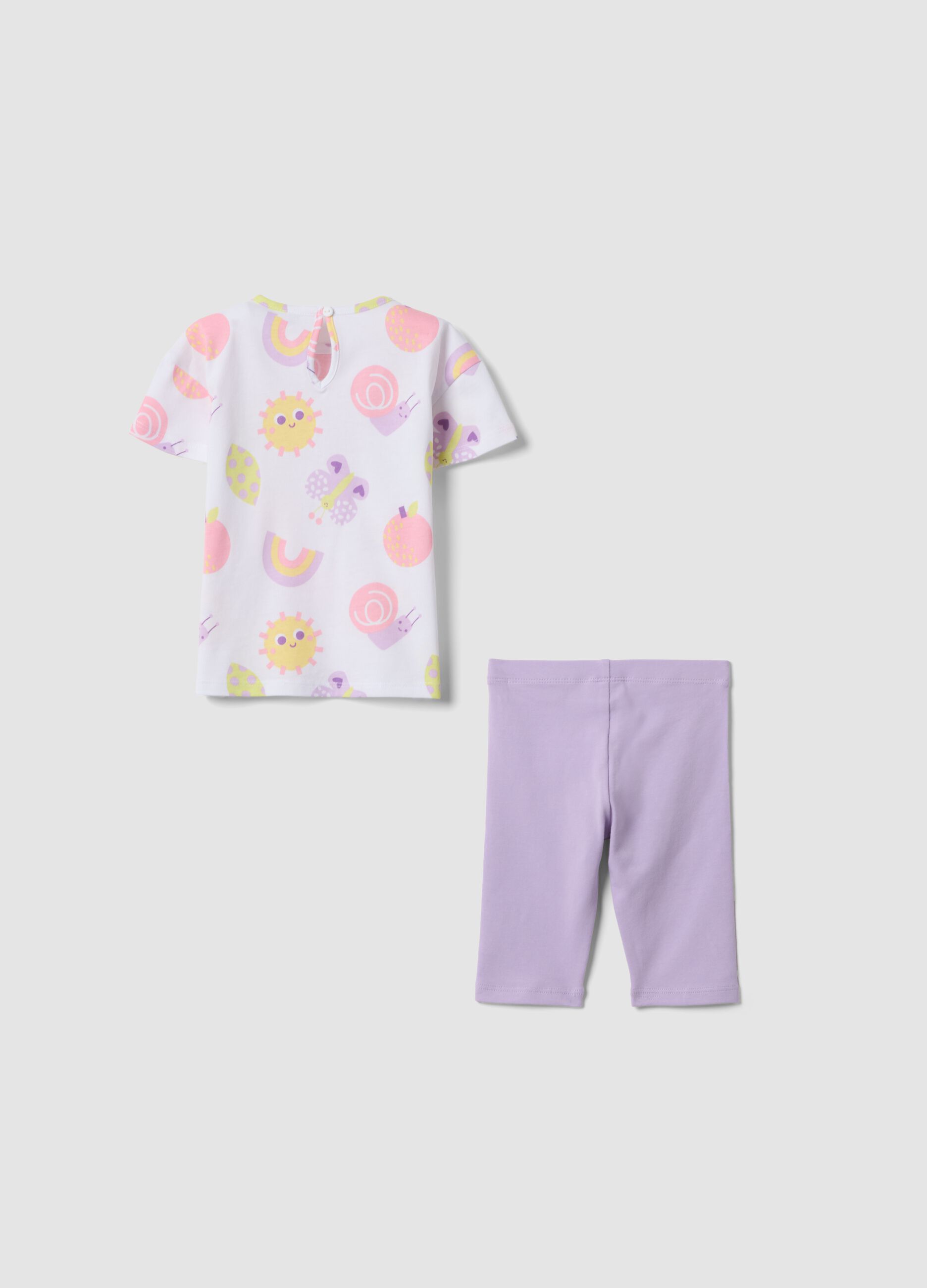 Girls' regular fit multicolour pure cotton outfit