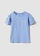 Girls&rsquo; light blue pure cotton regular-fit T-shirt with star_0