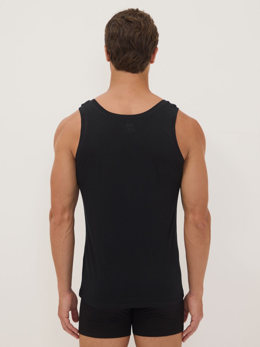Bipack di canotte nere in puro cotone extrafine_3