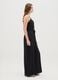 Women's jumpsuit in pure black viscose wide fit_1