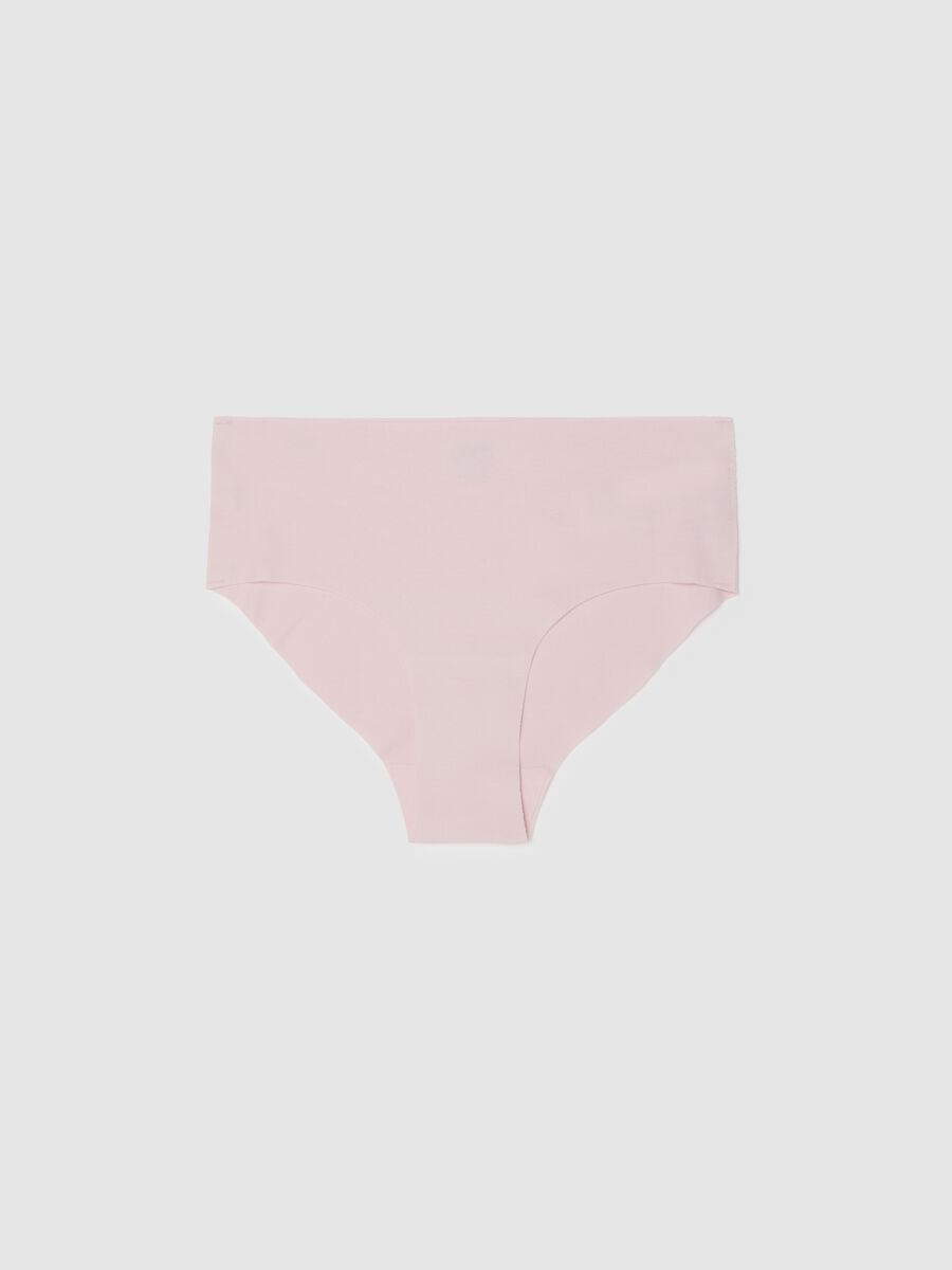 Regular fit pink stretch cotton briefs_4