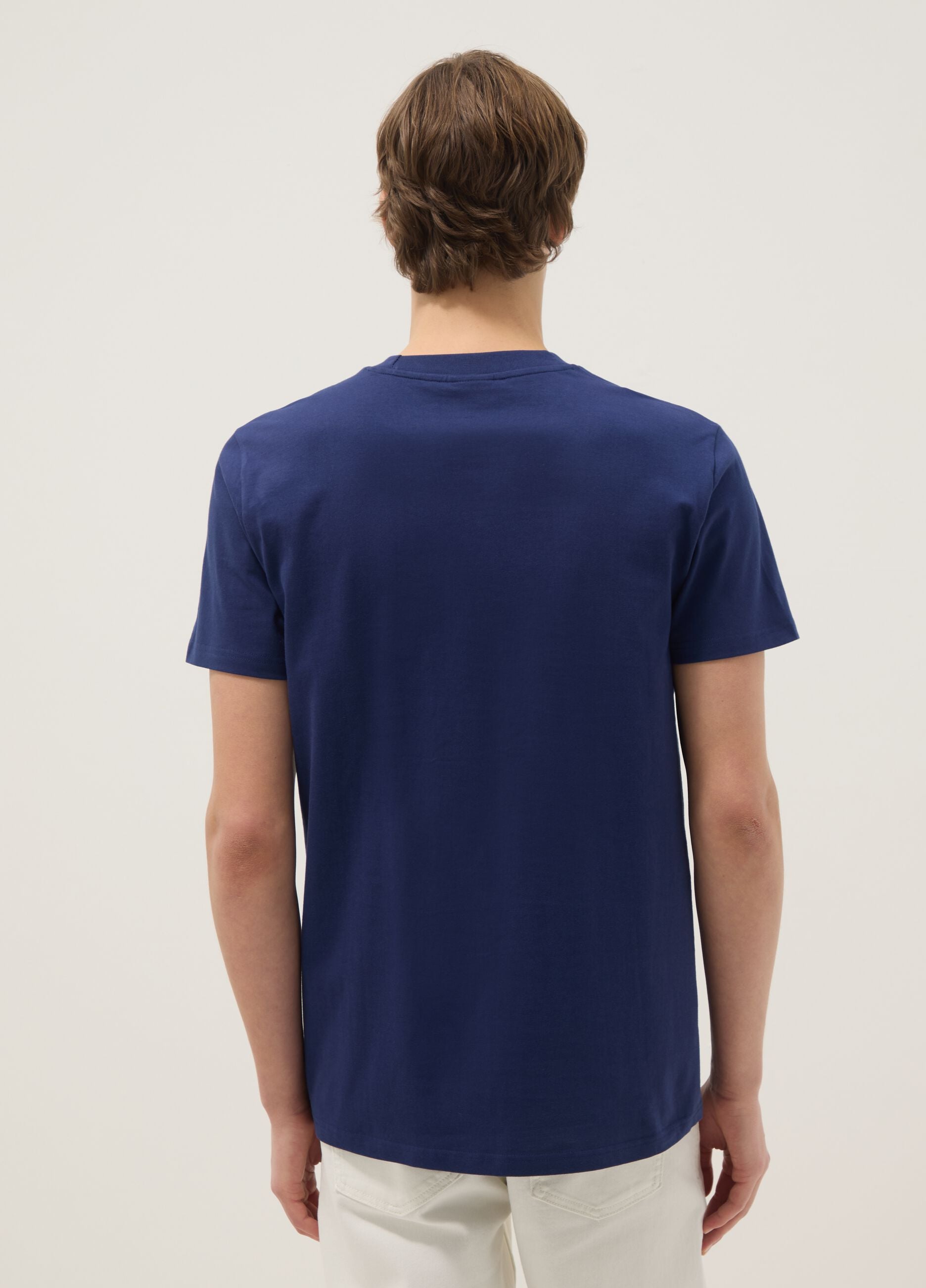 Blue Pure Cotton Regular Fit T-shirt with Hard Rock Cafe Logo