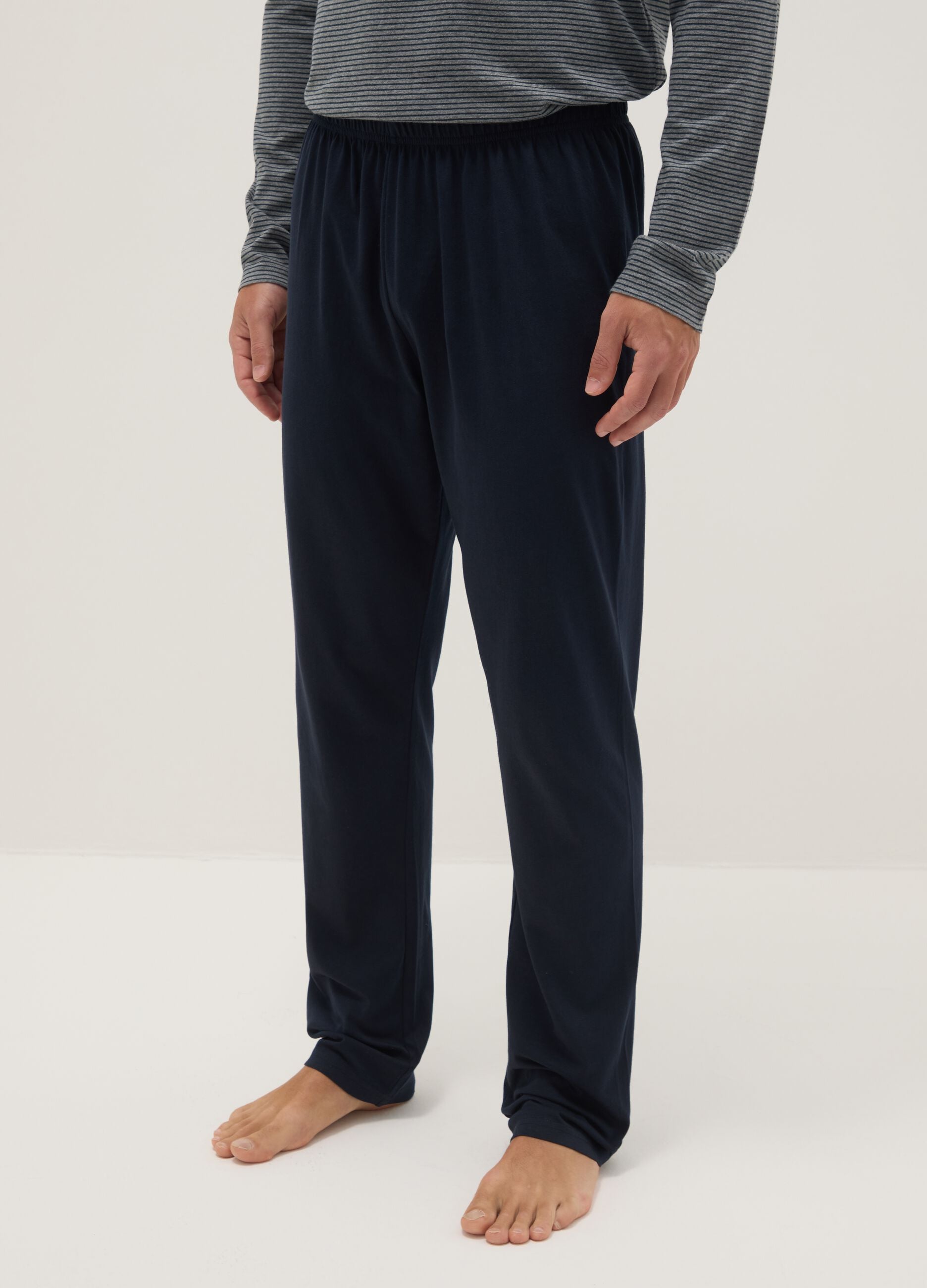 Long pyjamas in pure multicolour cotton regular fit