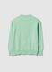 Green cotton crew neck sweater for boys regular fit_1