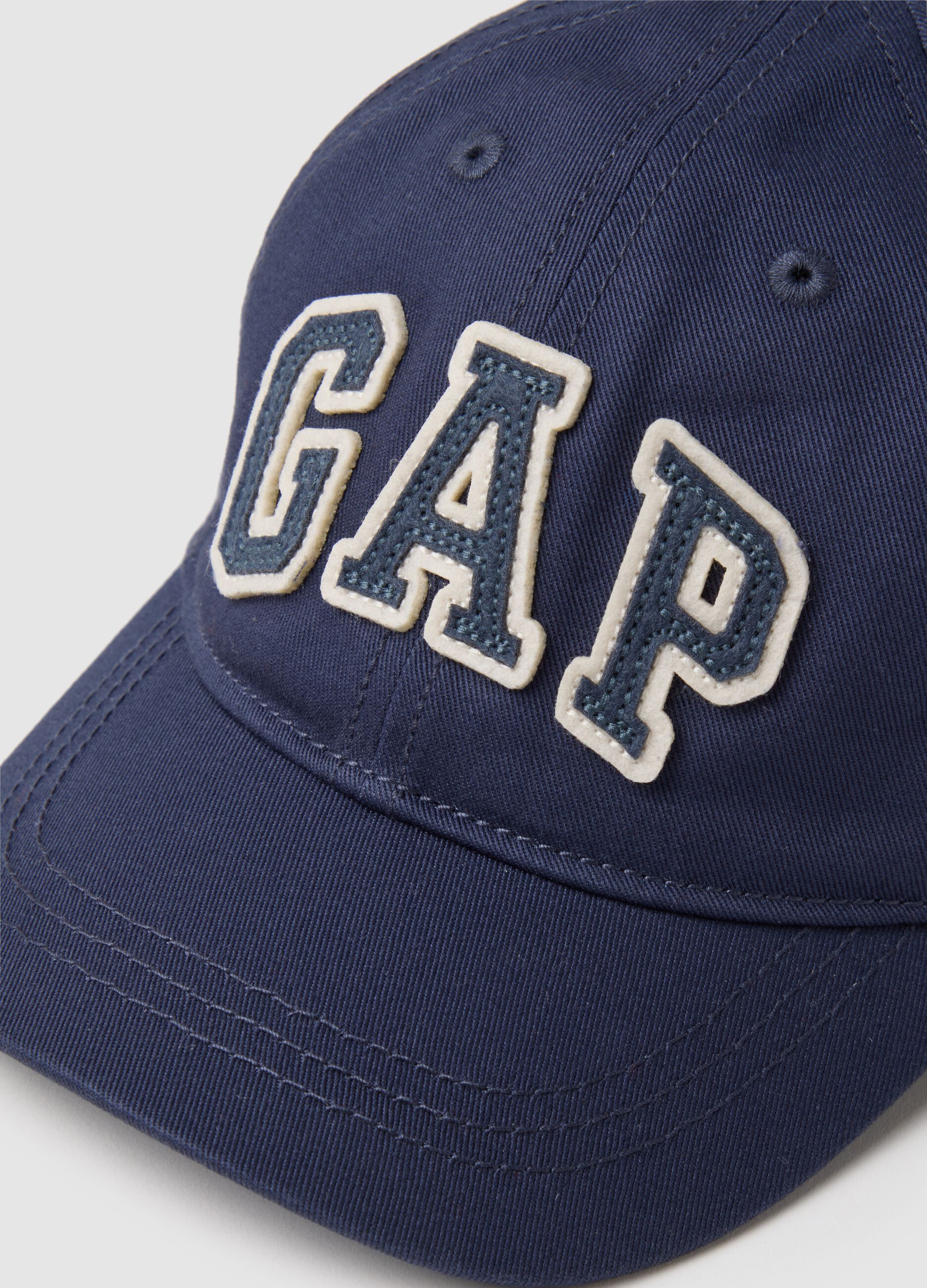 Baseball cap with logo patch