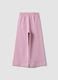 Pantaloni culotte rosa in puro cotone organico per bambina_1