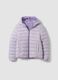 Giacca Ultralight viola reversibile con cappuccio e zip per ragazza_1