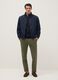Blue regular fit bomber jacket with zip_0